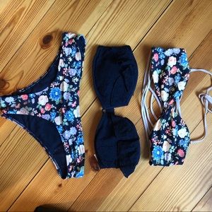 A&F Bikini Set with two matching tops